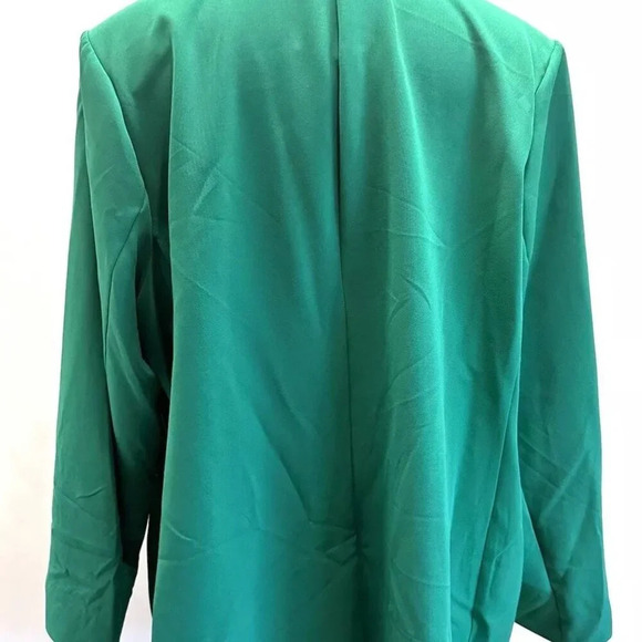 NWT INTEMPO Women Long Sleeve One Button Lined Green Blazer Jacket Plus Size 3X - Picture 11 of 14
